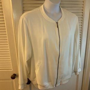 Cream Bomber Jacket